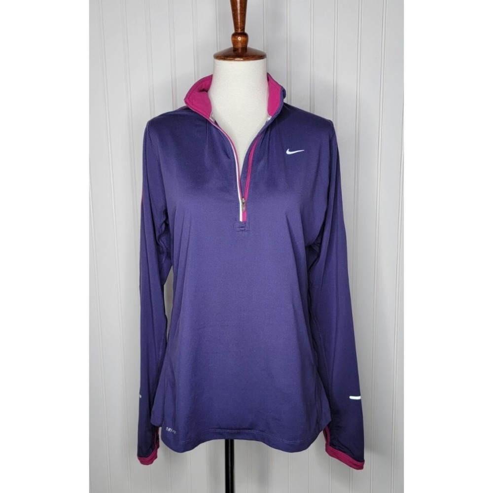 Nike Dri-Fit Element 1/4 Zip Long Sleeve Athletic Pullover Women's size Medium